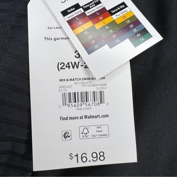 NEW 3X TIME AND TRU SWIM BOTTOM BIKINI STYLE PLUS CLASSIC - Picture 6 of 8